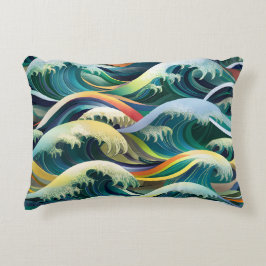Mönster som är inspirerat av havet prydnadskudde