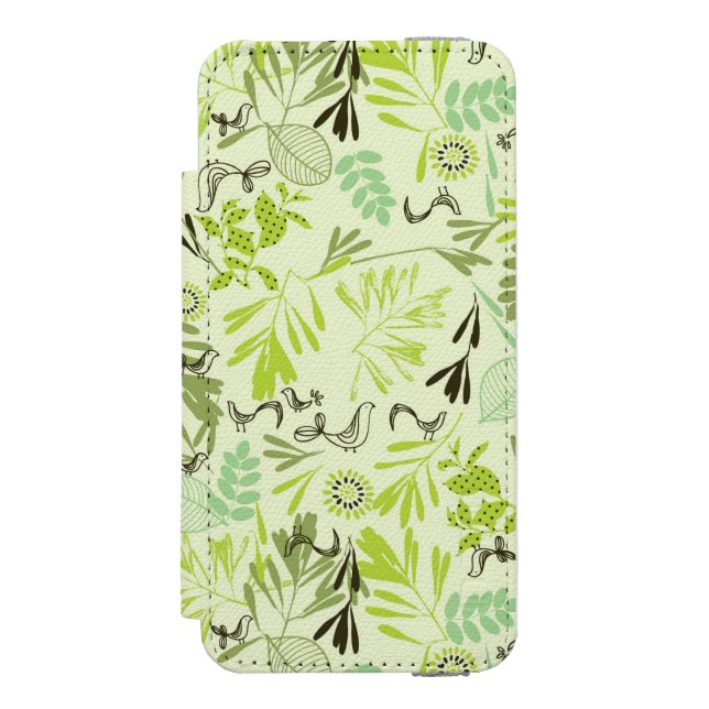 mönster som lite visar bebisfåglar incipio iPhone wallet skal (Folio Framsidan)