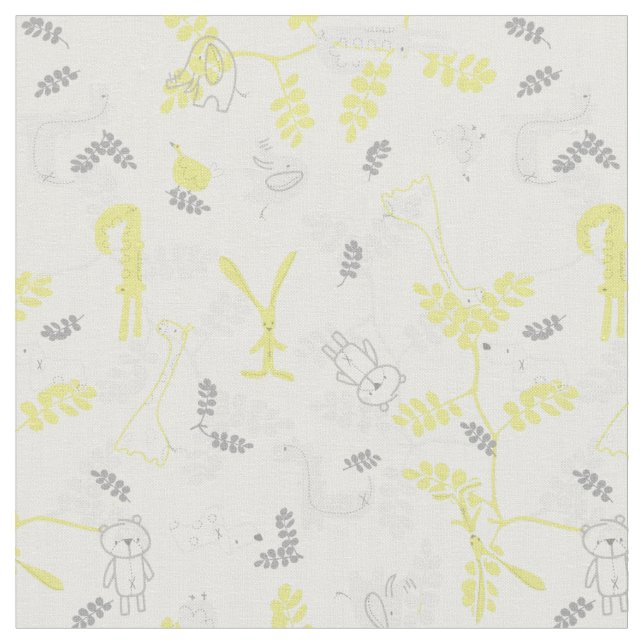 mönster som visar baby djur 2 tyg (Närbild)