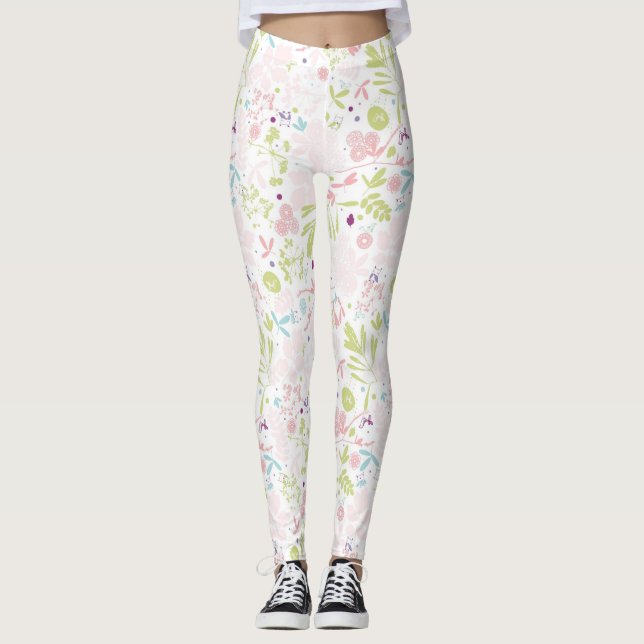 mönster som visar blommigt leggings (Framsida)