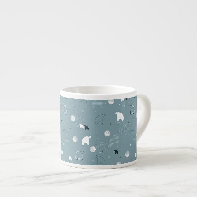mönster som visar en gullig polar espressomugg (Framsida höger)