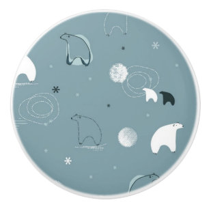 mönster som visar en gullig polar knopp