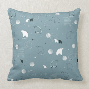 mönster som visar en gullig polar kudde