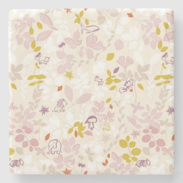 mönster som visar nyckfulla djur stenunderlägg (Framsidan)