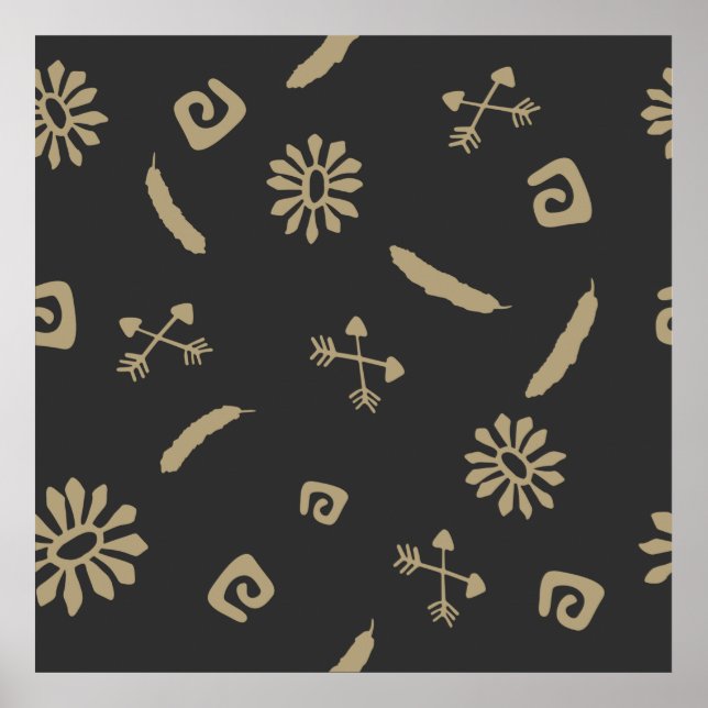 Mönster sömlös amerikan poster (Framsidan)