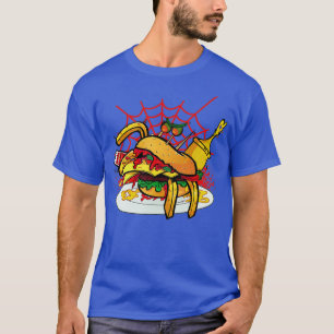 Monster Spider Cheese Burger Food Cheese Burger T Shirt