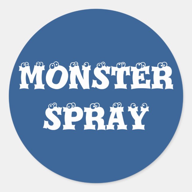 "Monster Spray"-påsar Runt Klistermärke (Framsida)