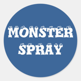 "Monster Spray"-påsar Runt Klistermärke