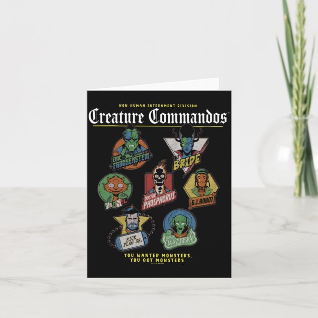 Monster Squad Badges Prestation Kort (Framsida)