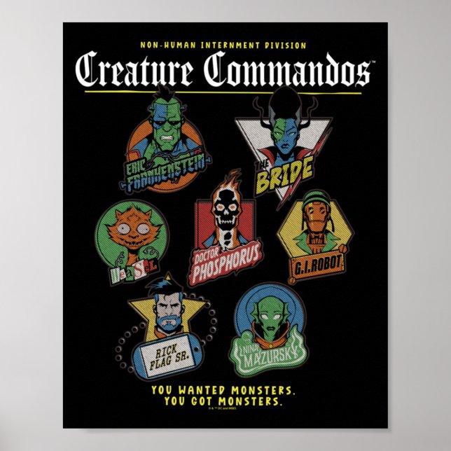 Monster Squad Badges Prestation Poster (Framsidan)