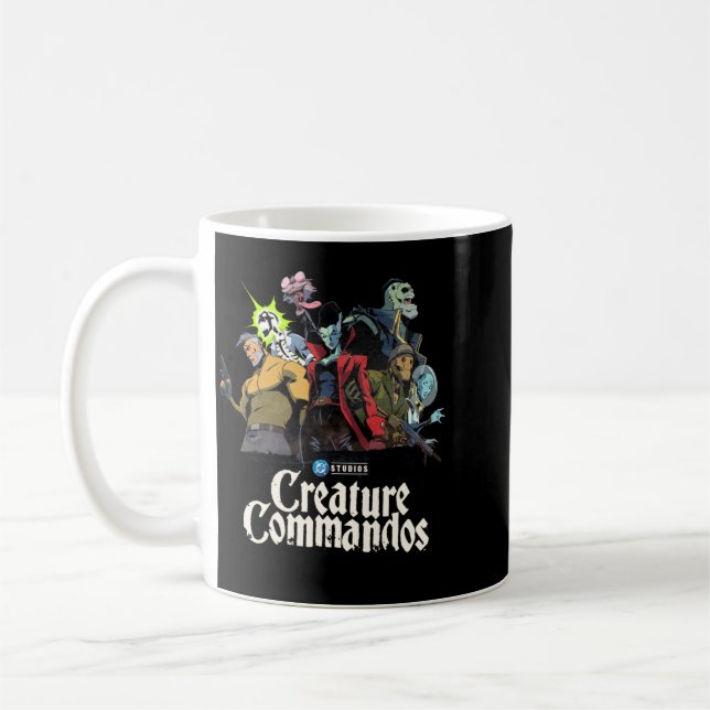 Monster Squad Grupp Pose Prestanda Kaffemugg (Vänster)