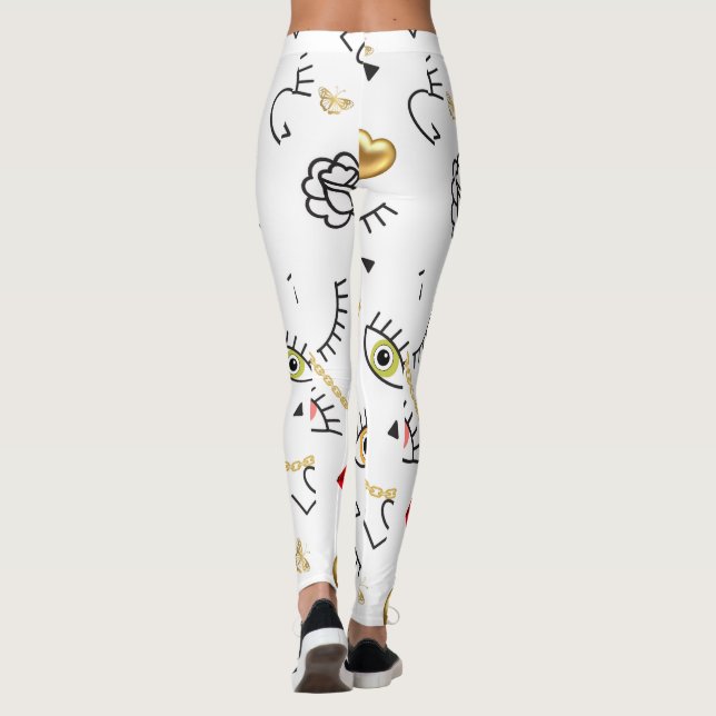 MÖNSTER STIL DESIGN LEGGINGS (Baksida)