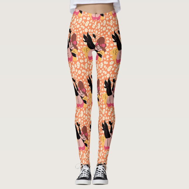 MÖNSTER STIL DESIGN LEGGINGS (Framsida)