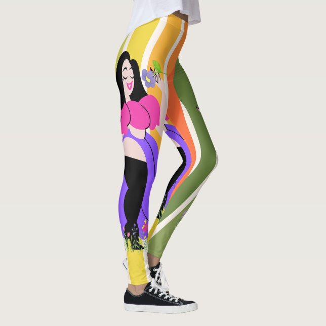 MÖNSTER STIL DESIGN LEGGINGS (Höger)