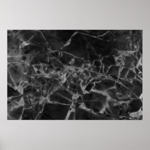 Mönster svart marmor yta som ser naturalab poster