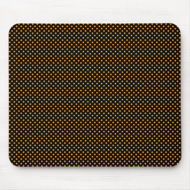 Mönster, svart med Orange Musmatta (Framsidan)
