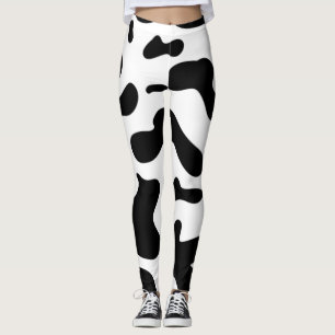 mönster, svart och vit, svart panterfilm leggings