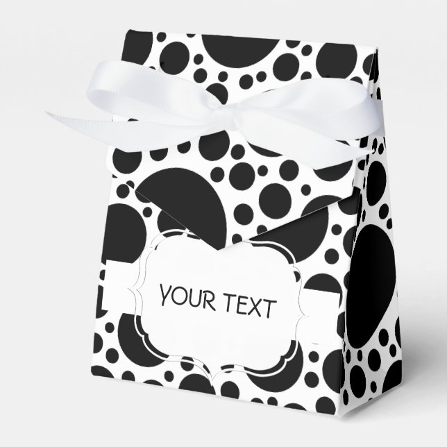 Mönster - svarta punkter + färg och text presentaskar (Framsidan Sidan)