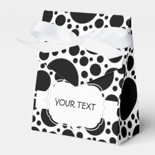Mönster - svarten pricker + din färg & text presentaskar