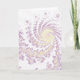Mönster Swirling Rosa Cream White Kort