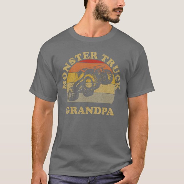 Monster T-Shirt Farfar För Farfar Retro Vin (Framsida)