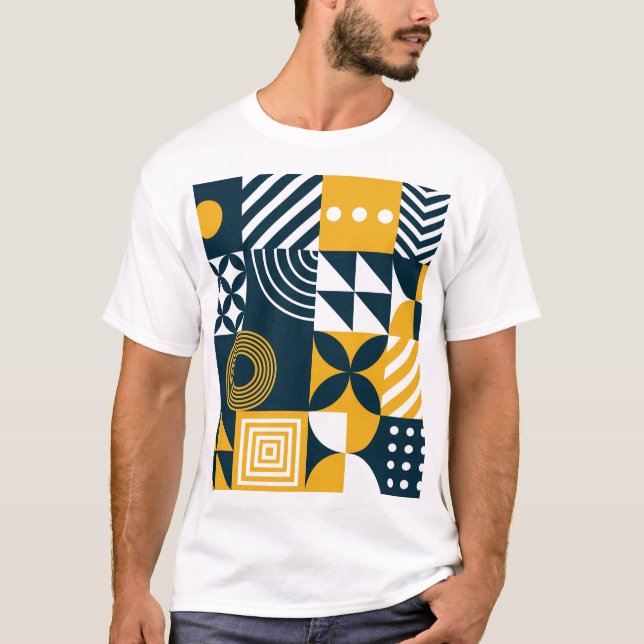 Mönster: Tapet, Textil, Webben. T Shirt (Framsida)