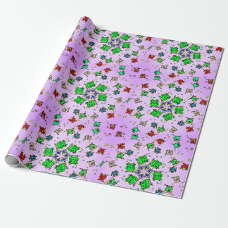 monster tecknad inpackningspapper presentpapper