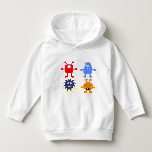 Monster ThBäste Småbarn Pullover Hoodie T-shirt (Framsida)