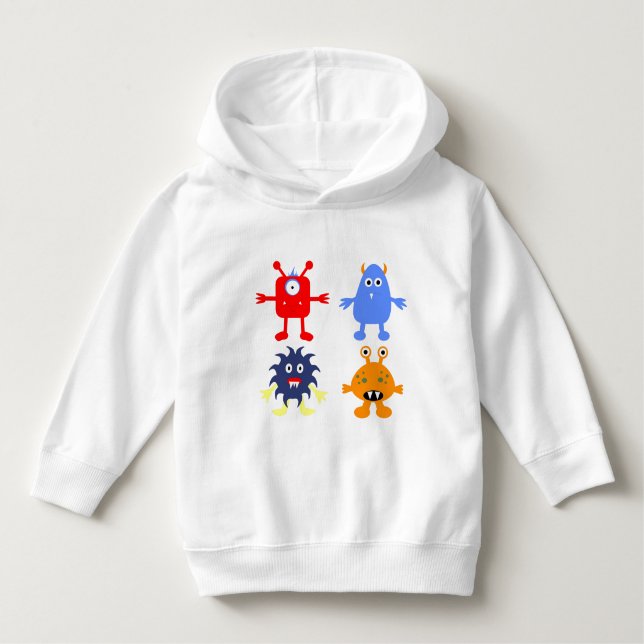 Monster ThBäste Småbarn Pullover Hoodie Tee (Framsida)