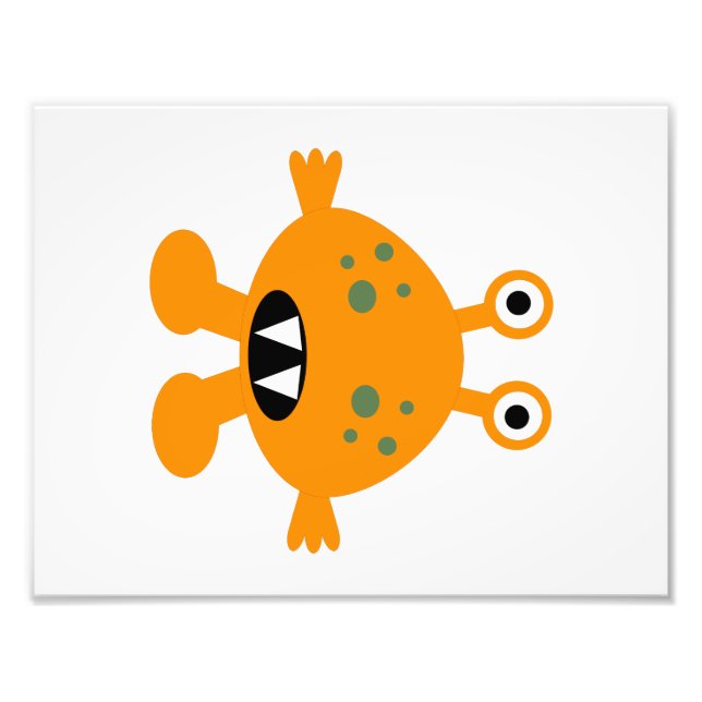 Monster Theme Pojke-rumsutskrift (4 av 4) Fototryck (Framsidan)