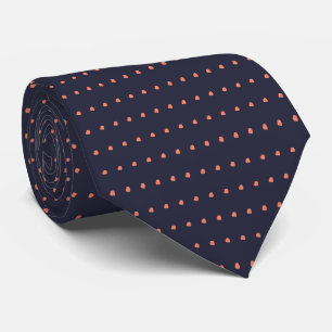 Mönster Tie, Tie, Polka dots, marin och korall Slips