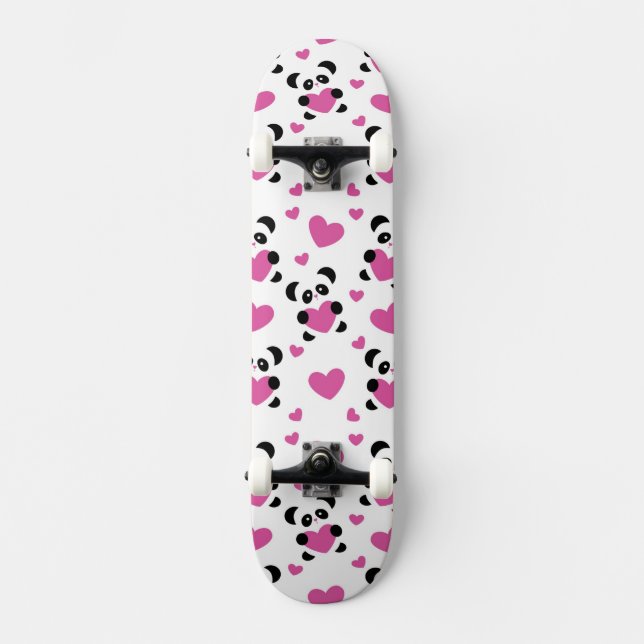 Mönster till dagen av kärlek mini skateboard bräda 18,5 cm (Framsida)