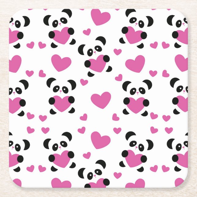 Mönster till dagen av kärlek underlägg papper kvadrat (Framsidan)