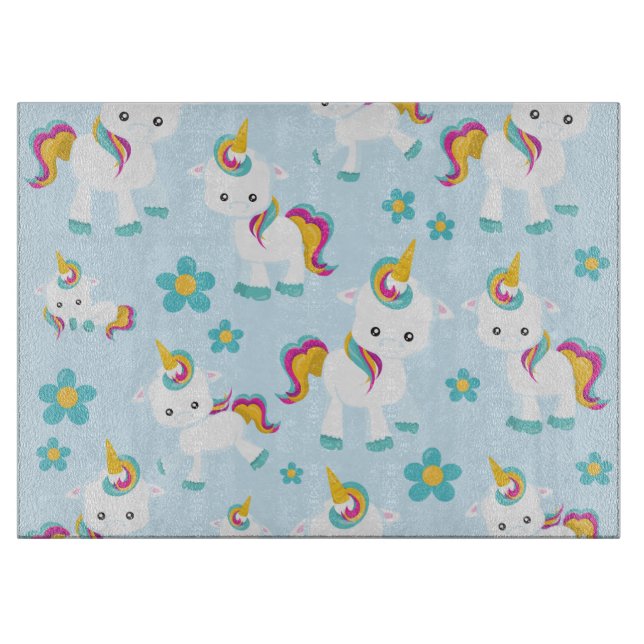 Mönster till Unicorns, Cute Unicorns, Flowers (Framsidan)
