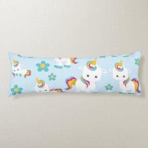Mönster till Unicorns, Cute Unicorns, Flowers Kroppskudde