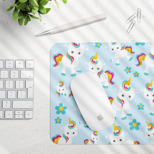 Mönster till Unicorns, Cute Unicorns, Flowers Musmatta