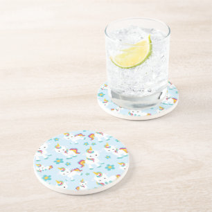 Mönster till Unicorns, Cute Unicorns, Flowers Underlägg