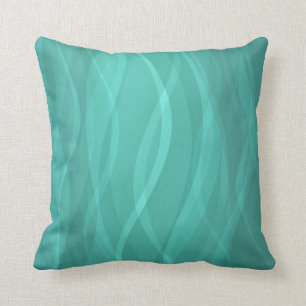 Mönster tonad ångande jade bevattnar abstrakt kudde
