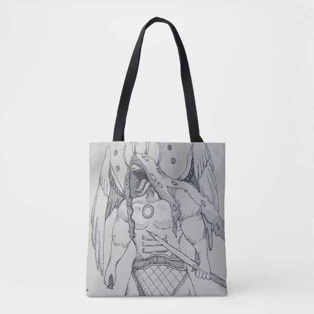 Monster Tote Bag Tygkasse (Framsida)