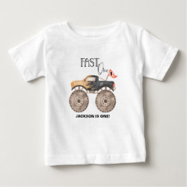 Monster truck 1-års födelsedag Snabba Ett barn T Shirt
