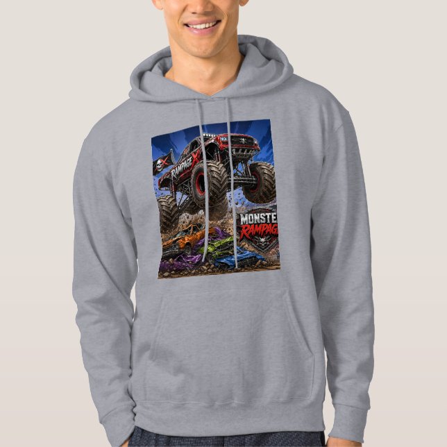 Monster Truck Action Hoodie (Framsida)
