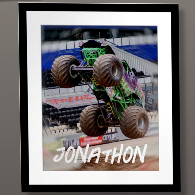 Monster Truck -affisch Poster (Delete Name if not needed.  To view pricing for frame, choose your options please.)