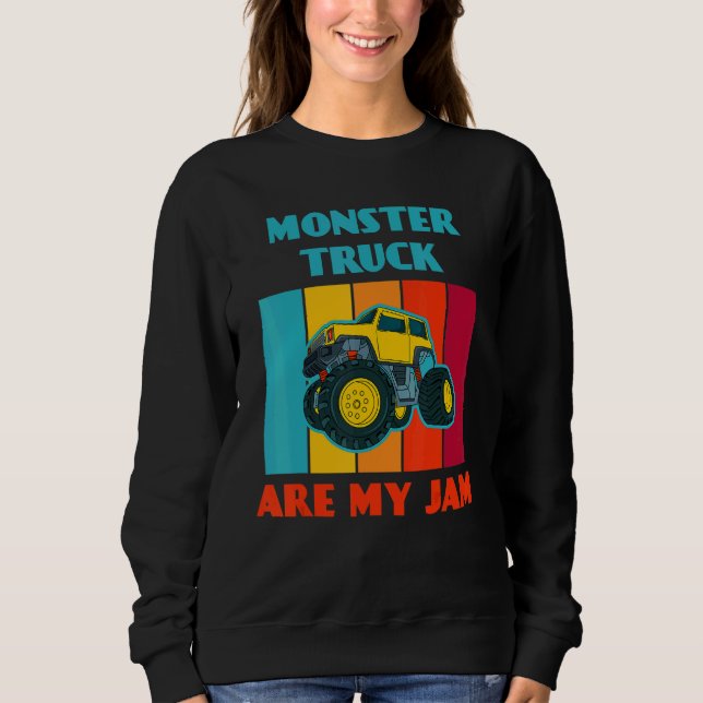 Monster Truck Are My Jam Car  Trucker T Shirt (Framsida)