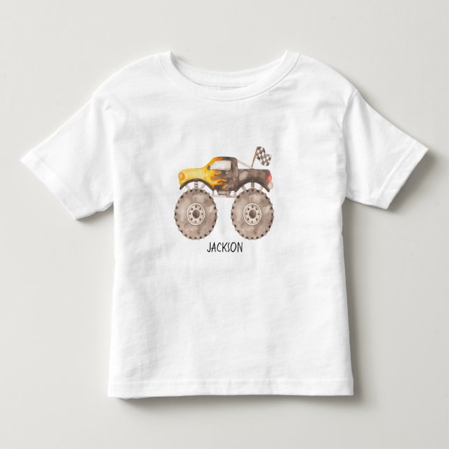 Monster truck barnkläder t shirt (Framsida)