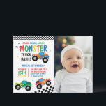 Monster Truck Bash Colorful Groovy Kids Birthday Inbjudningar<br><div class="desc">DET ÄR EN MONSTER TRUCK BASH! RÖDA GRÖN- OCH VITFÄRGFÖRBRUKARE MED SVART OCH VITGRUVKONTROLLERAT PATTERN RETRO-FORMAT EDITABLE KIDS BIRTHDAY-INBJUDAN</div>
