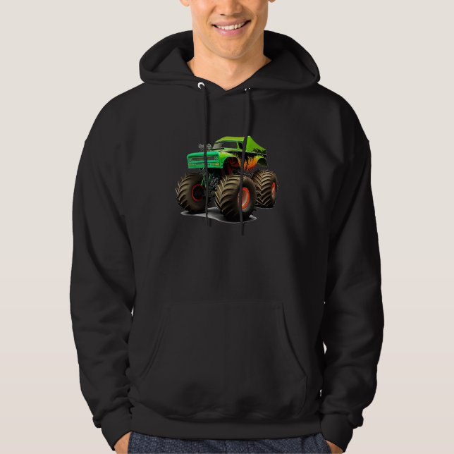 Monster Truck Big Style Truck  3 Hoodie (Framsida)