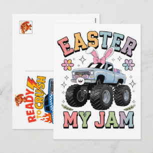 Monster Truck Bil för Födelsedags Pojke, Småbarn, Helg Vykort