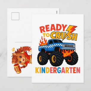 Monster Truck Bil för Födelsedags Pojken, Småbarn, Helg Vykort
