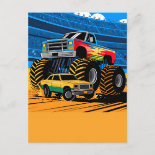 Monster Truck-bil för födelsedagspojken, Småbarn, Helg Vykort