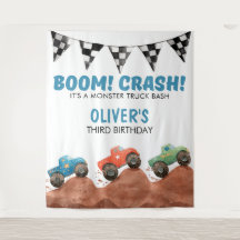 Monster Truck Birthday Photo backdrop